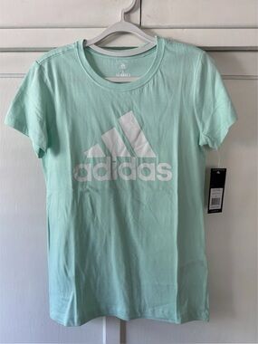 adidas Mint Green Golf Logo Tee